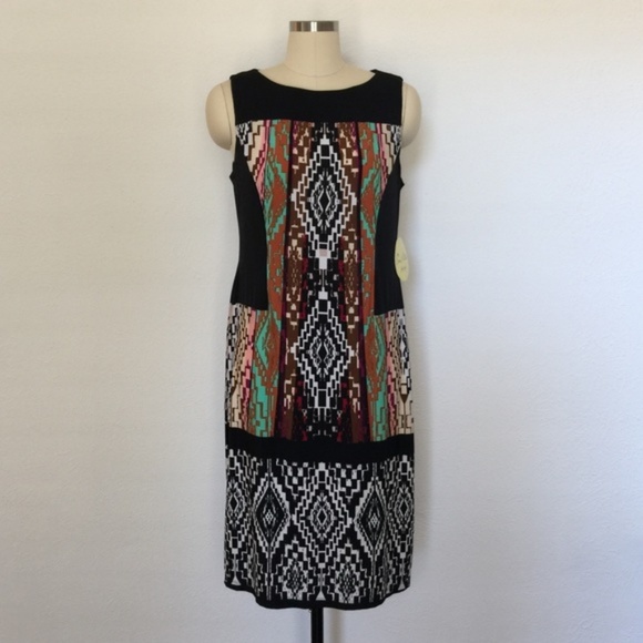 Print Stretch Dress, M - Picture 2 of 4